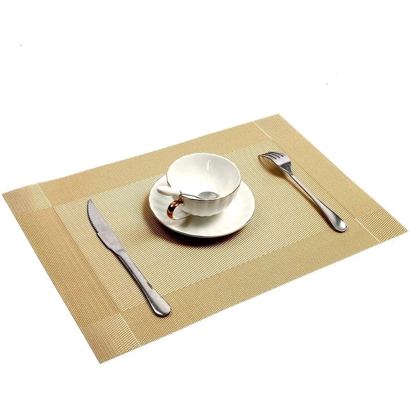 Set Of 6 Modern Elegant Double Shaded Non-Slip PVC Placemats, Washable PVC Dining Table Mats, Non-Slip Stain-Resistant Cloth For Kitchen Table, Anti-slip Hot Placemat Bowl Pad Set Of 6 Modern Elegant Double Shaded Non-Slip PVC Placemats, Washable PVC Dining Table Mats, Non-Slip Stain-Resistant Cloth For Kitchen Table, Anti-slip Hot Placemat Bowl Pad